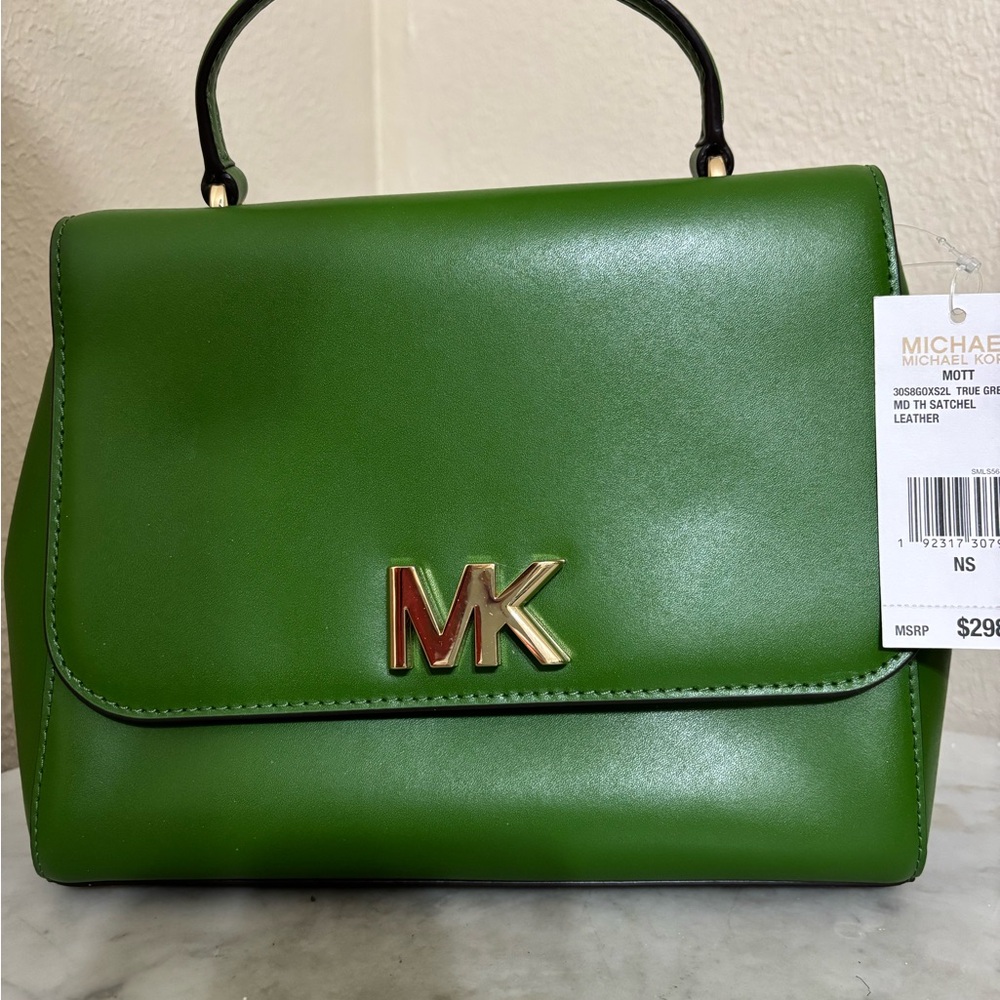 Michael Kors Vibrant Green Satchel